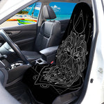 Black And White Leo Sign Print Waterproof Car Seat Cover