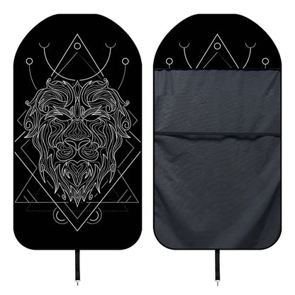 Black And White Leo Sign Print Waterproof Car Seat Cover