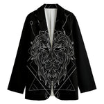 Black And White Leo Sign Print Women's Blazer