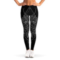 Black And White Leo Sign Print Women's Leggings