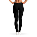 Black And White Leo Sign Print Women's Leggings