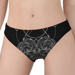 Black And White Leo Sign Print Women's Panties