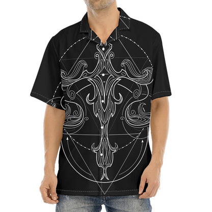 Black And White Libra Sign Print Aloha Shirt