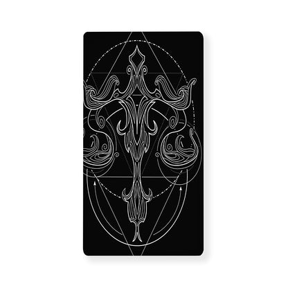 Black And White Libra Sign Print Baby Crib Sheet