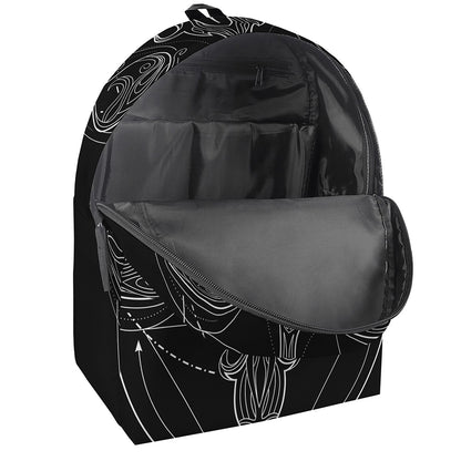 Black And White Libra Sign Print Backpack