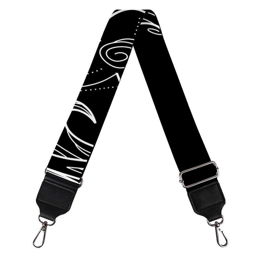 Black And White Libra Sign Print Bag Strap