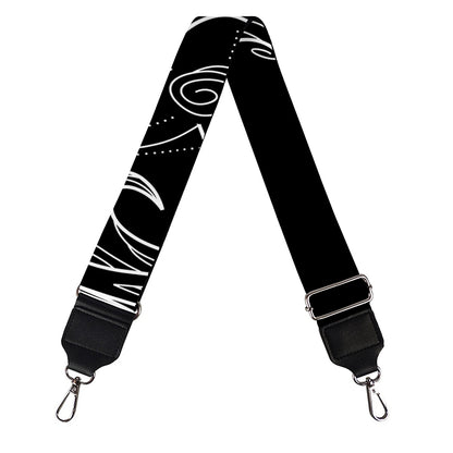 Black And White Libra Sign Print Bag Strap