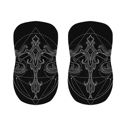 Black And White Libra Sign Print Bar Stool Covers