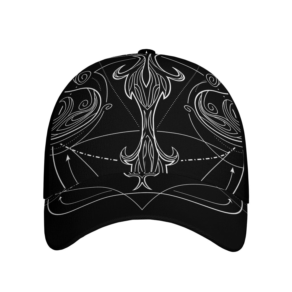 Black And White Libra Sign Print Baseball Cap