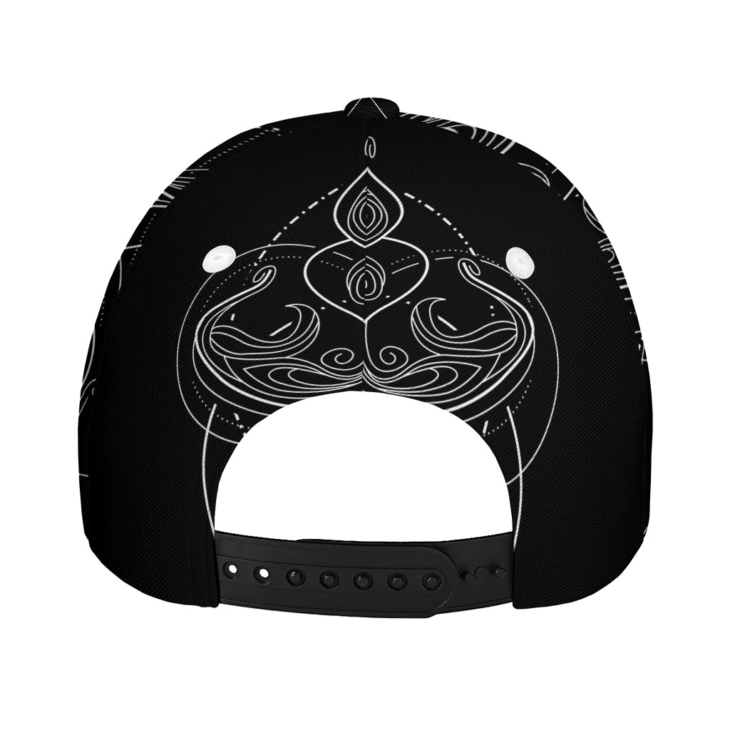 Black And White Libra Sign Print Baseball Cap