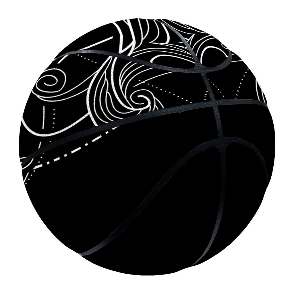 Black And White Libra Sign Print Basketball