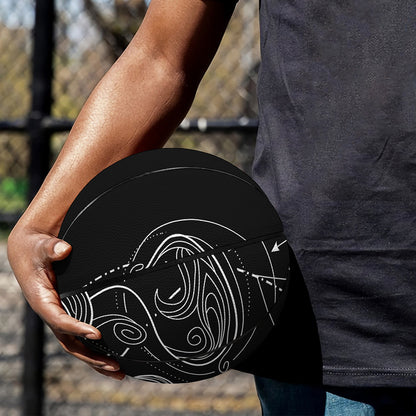 Black And White Libra Sign Print Basketball