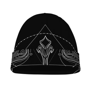 Black And White Libra Sign Print Beanie