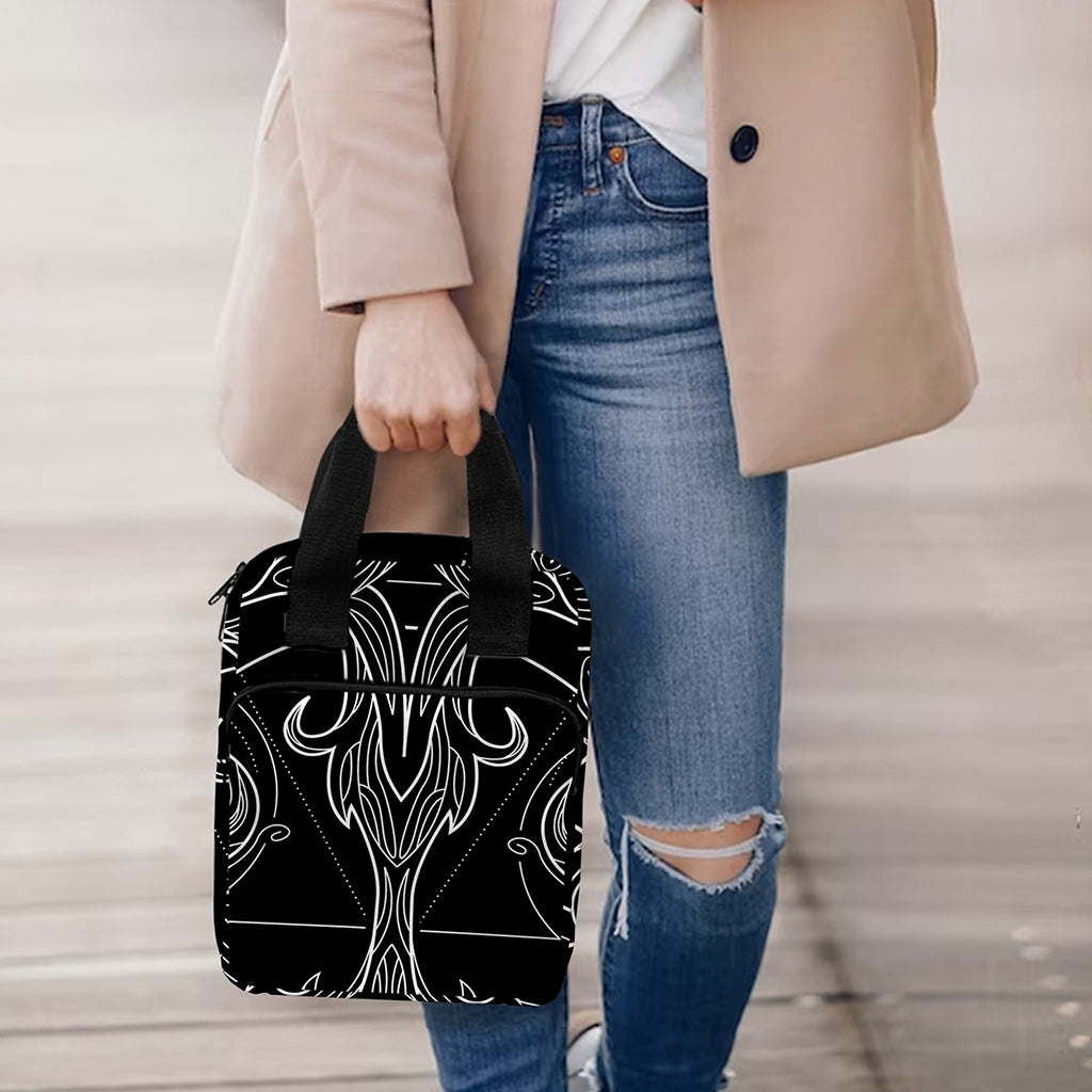 Black And White Libra Sign Print Bible Tote Bag
