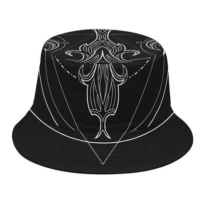 Black And White Libra Sign Print Bucket Hat