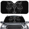 Black And White Libra Sign Print Car Windshield Sun Shade