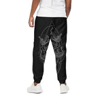 Black And White Libra Sign Print Cotton Pants