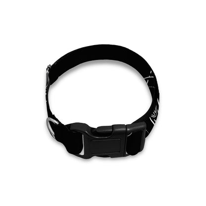 Black And White Libra Sign Print Dog Collar