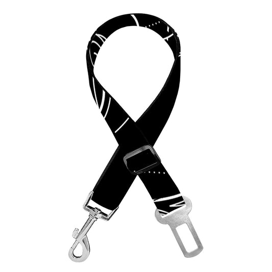 Black And White Libra Sign Print Dog Seat Belt