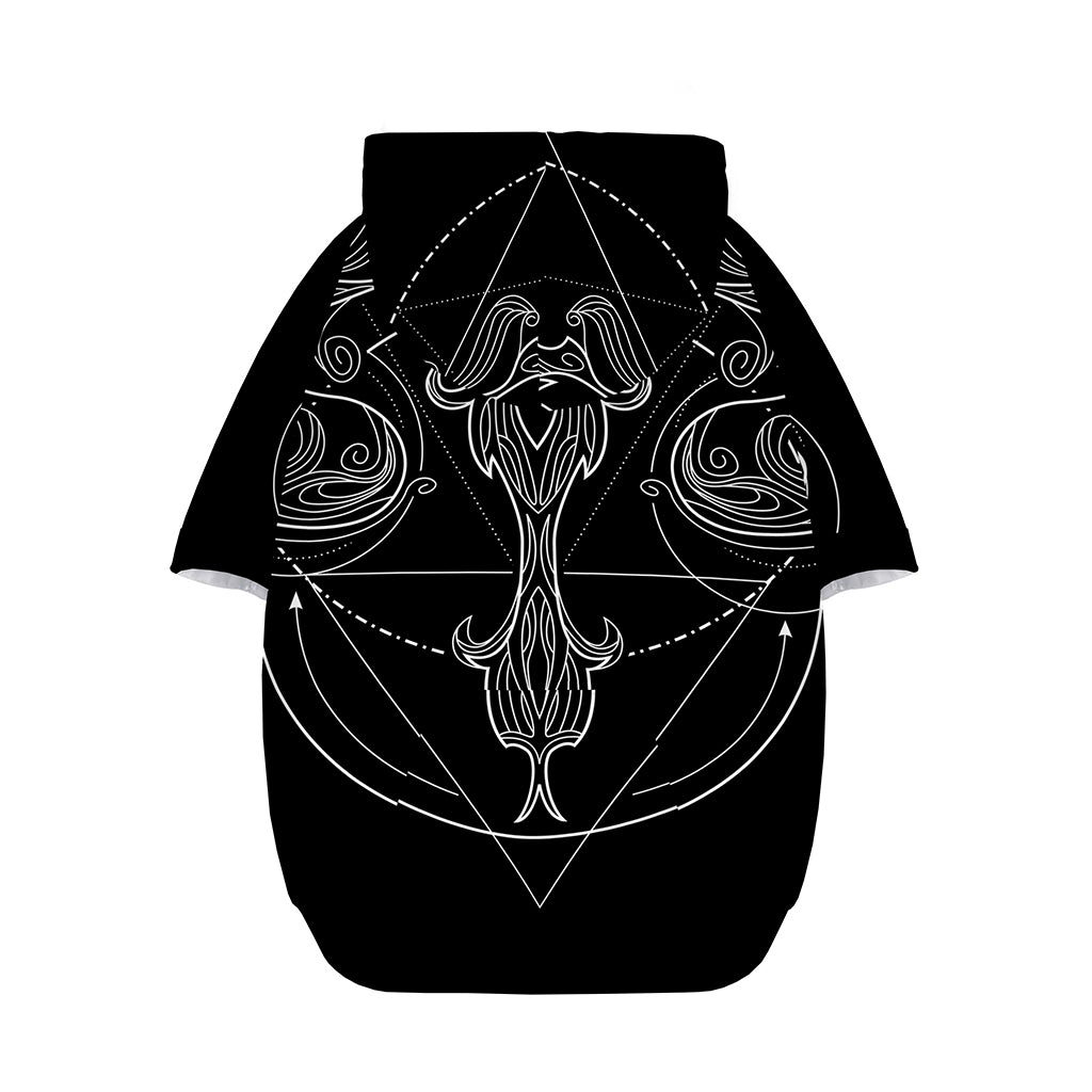 Black And White Libra Sign Print Dog Zip Up Hoodie