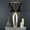 Black And White Libra Sign Print Drum Lamp Shade