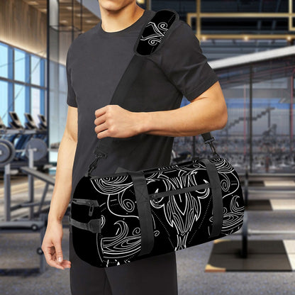 Black And White Libra Sign Print Gym Bag