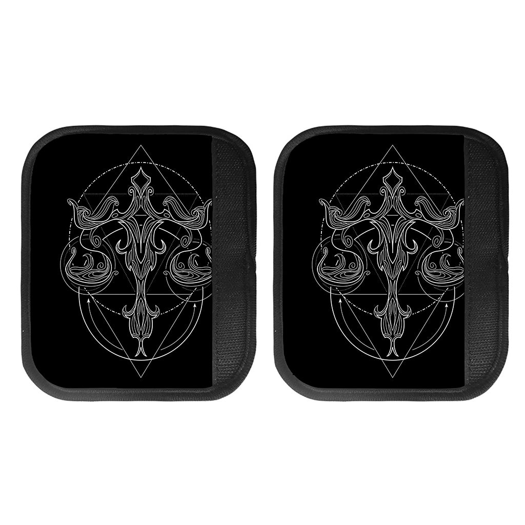 Black And White Libra Sign Print Handle Covers