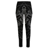 Black And White Libra Sign Print High-Waisted Pocket Leggings