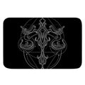 Black And White Libra Sign Print Indoor Door Mat