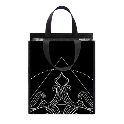 Black And White Libra Sign Print Insulated Lunch Tote