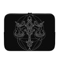Black And White Libra Sign Print Laptop Sleeve