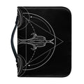 Black And White Libra Sign Print Leather Bible Cover