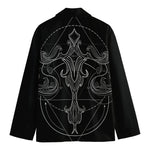 Black And White Libra Sign Print Men's Blazer