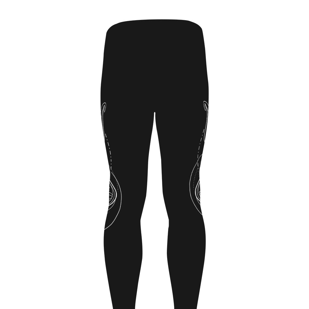 Black And White Libra Sign Print Men's leggings