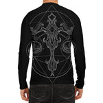 Black And White Libra Sign Print Men's Long Sleeve Rash Guard