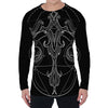 Black And White Libra Sign Print Men's Long Sleeve T-Shirt