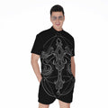 Black And White Libra Sign Print Men's Romper