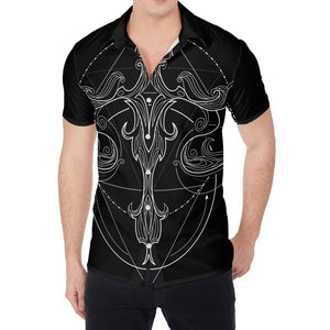 Black And White Libra Sign Print Men's Shirt