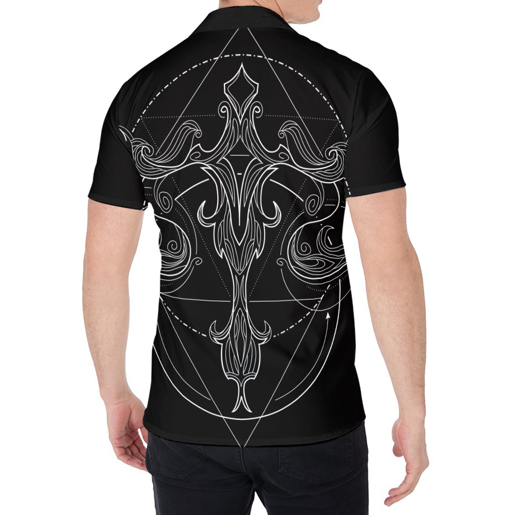 Black And White Libra Sign Print Men's Shirt