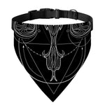 Black And White Libra Sign Print Over The Collar Dog Bandana