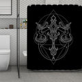 Black And White Libra Sign Print Polyester Shower Curtain