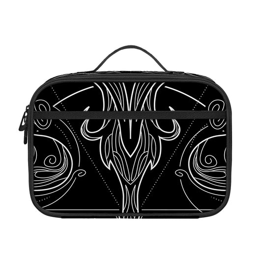 Black And White Libra Sign Print Portable Lunch Bag