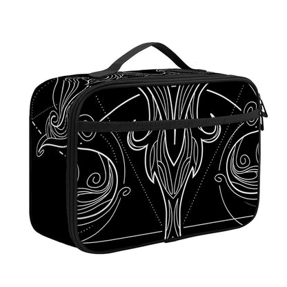 Black And White Libra Sign Print Portable Lunch Bag
