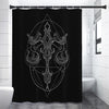 Black And White Libra Sign Print Premium Shower Curtain