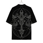 Black And White Libra Sign Print Rayon Hawaiian Shirt