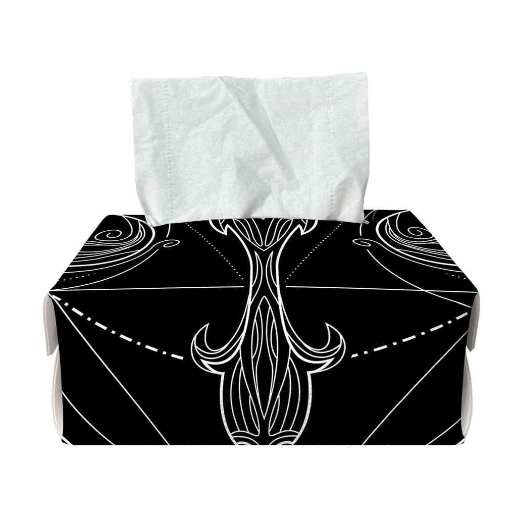 Black And White Libra Sign Print Rectangle Tissue Box Cover