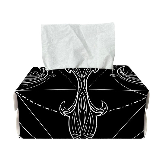 Black And White Libra Sign Print Rectangle Tissue Box Cover