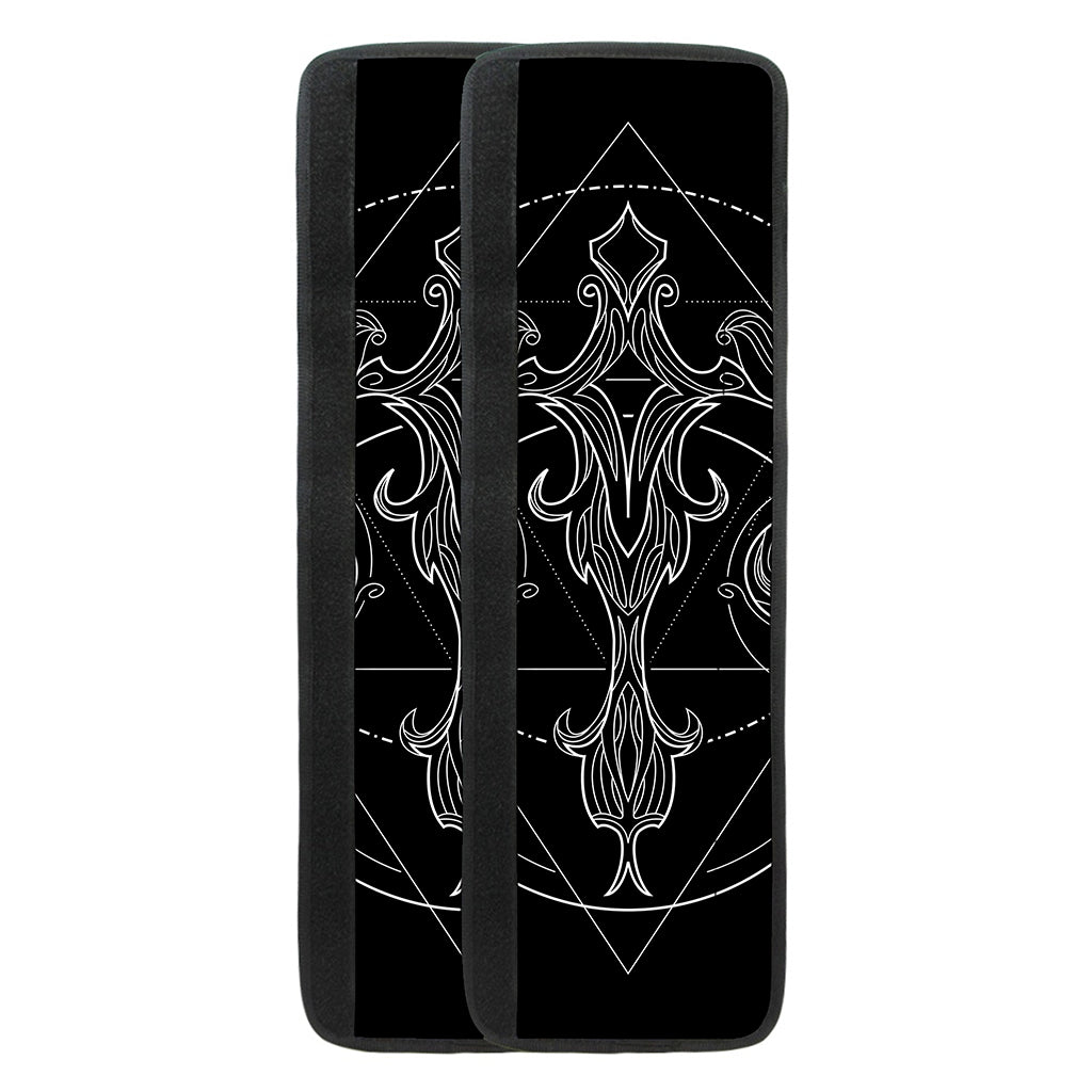 Black And White Libra Sign Print Refrigerator Handle Covers