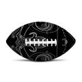 Black And White Libra Sign Print Rugby Ball