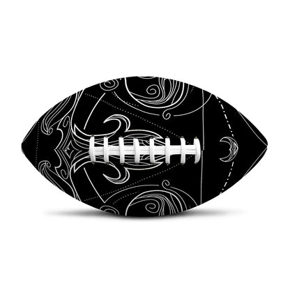 Black And White Libra Sign Print Rugby Ball